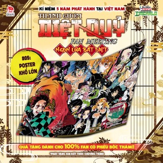 Phụ Kiện - Poster Fesival Colan  Fiesta  Ngọn Lửa Bất Diệt KNY Thanh Gươm Diệt Quỷ - Chính Hãng