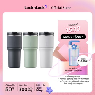 Bình giữ nhiệt sơn tĩnh điện Lock&Lock Metro Drive 650ml kèm ống hút và cọ rửa - LHC4277S (3 màu) chống trơn trượt