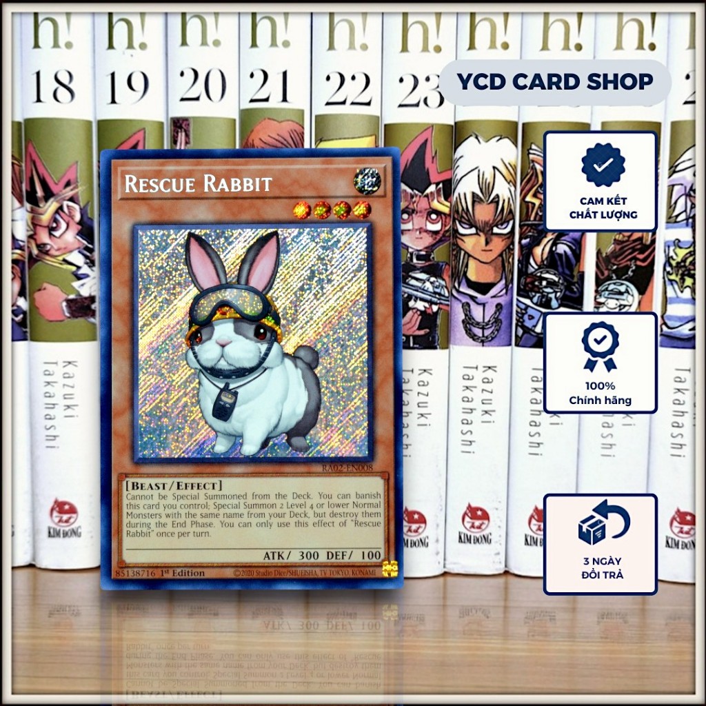 [YCDcardgame] Thẻ Bài Yugioh Chính Hãng Rescue Rabbit - Secret Rare
