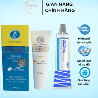 Kem Mụn SANTAGIFT ZICMA 20gr - Gel giúp giảm mụn - Mờ thâm - Chống nắng cheangbeauty