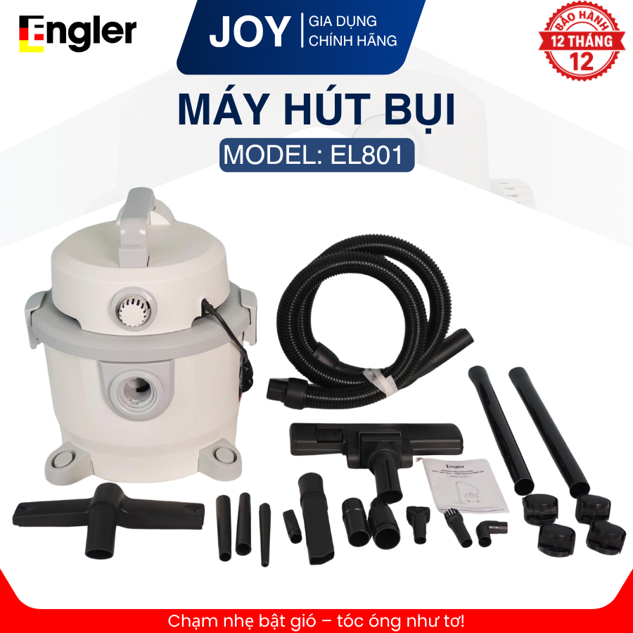 Máy Hút Bụi Engler EL801 Chính Hãng – Công Suất Mạnh 1200W, Chống Gỉ, Hút Sạch Bụi Siêu Nhanh