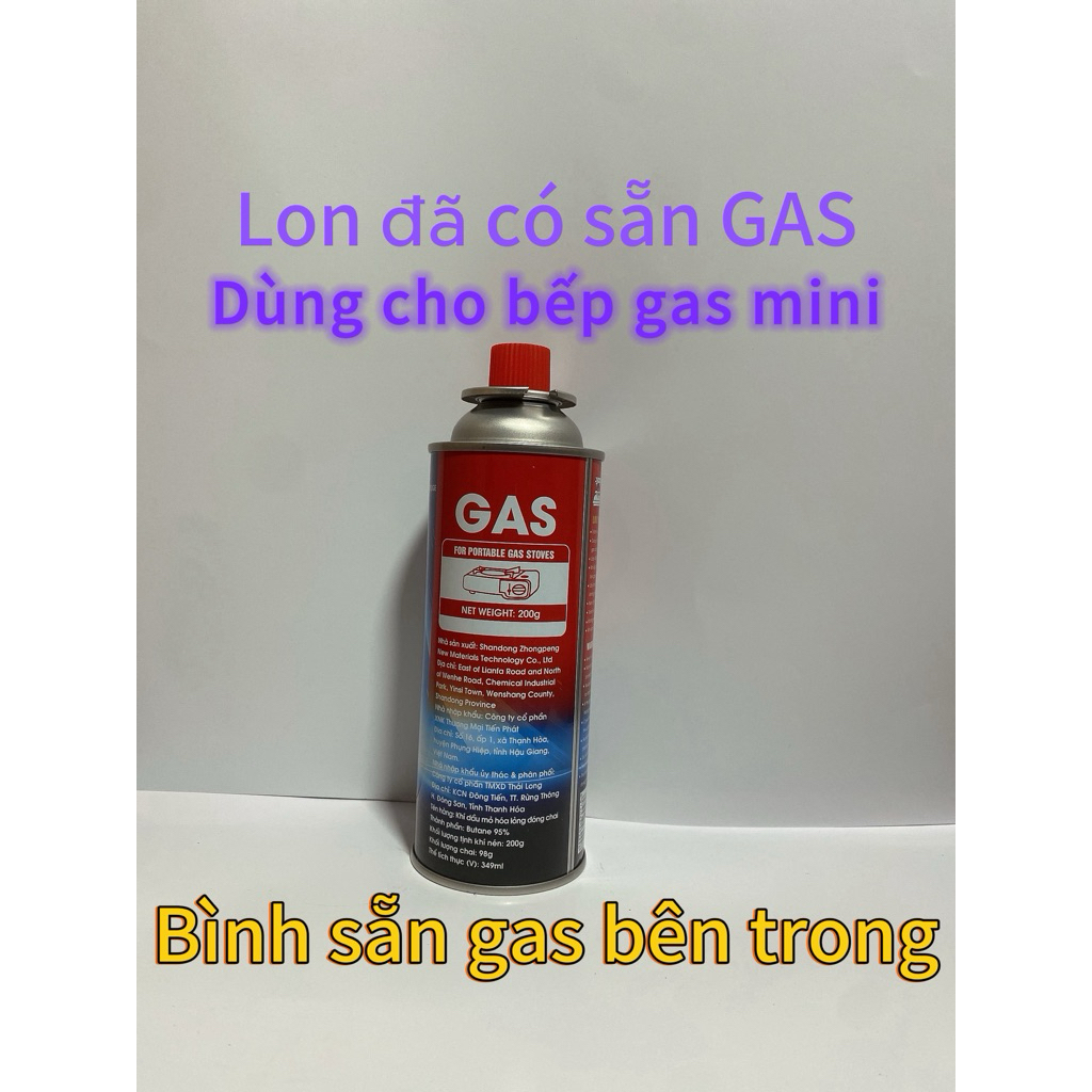 Lon ga mini,dùng cho bếp ga mini,ga hàn chuyên dụng(có sẵn gas) Mới 100%- HÀNG CHÍNH HÃNG LUNAMAX