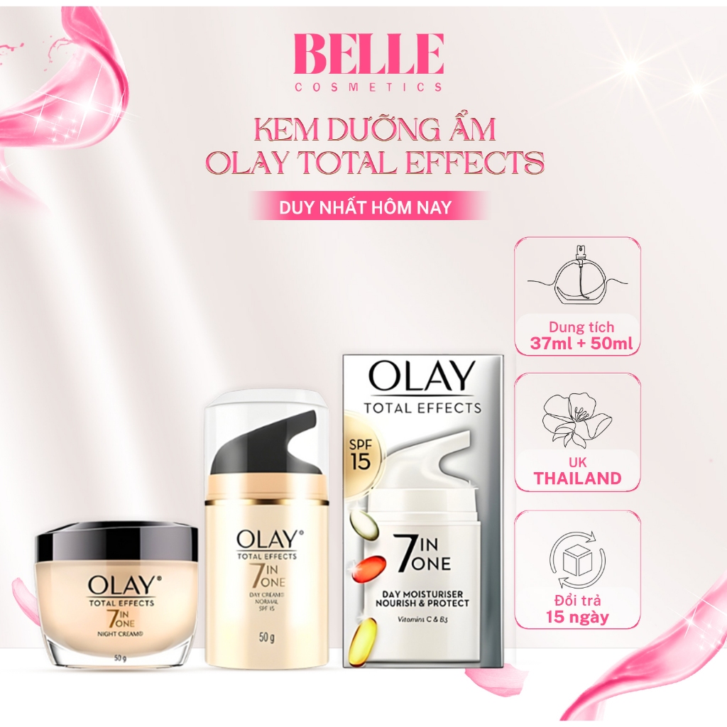 Kem Dưỡng Ẩm Ngày & Đêm OLAY TOTAL EFFECTS 7 In 1 Phục Hồi & Làm Chậm 7 Dấu Hiệu Lão Hóa
