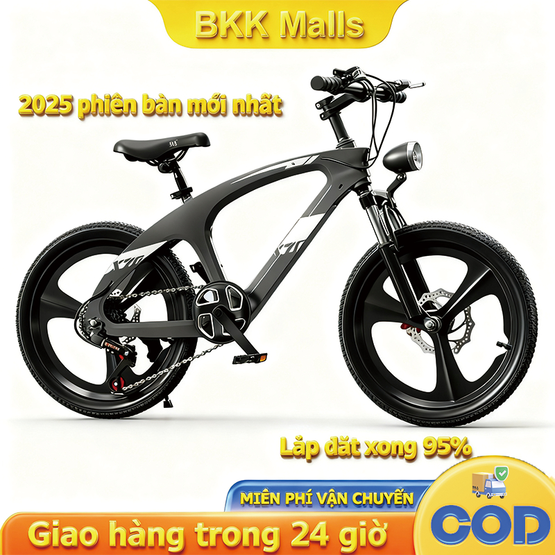 xe đạp thể thao Beige,xe đạp cho thanh thiếu niên，Thay số 7 cấp，Phanh đĩa trước và sau