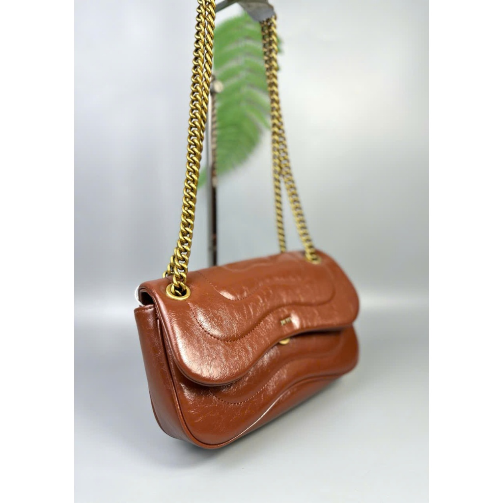 Túi Đeo Vai Chính Hãng JW PEI Tina Quilted Chain Crossbody - Brown