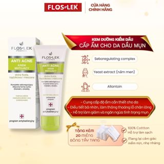 Kem Dưỡng Da Ngừa Mụn, Kiềm Dầu, Dưỡng Ẩm Dành Cho Da Dầu Mụn Floslek 50ml Chính Hãng