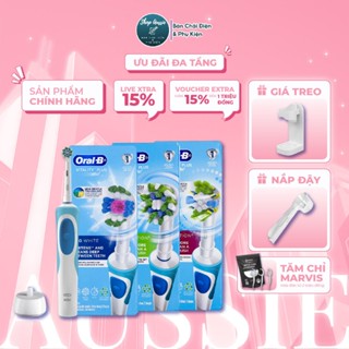 Bàn Chải Đánh Răng Điện Oral-B Vitality Plus Mẫu Mới - Hẹn Giờ 2-Phút, Pin 8 Ngày, Nhiều Loại Đầu Làm Sạch Răng