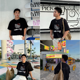  Áo Thun Hello Kitty Đính Đá Bling Bling Màu Đen  Newtag bọc  