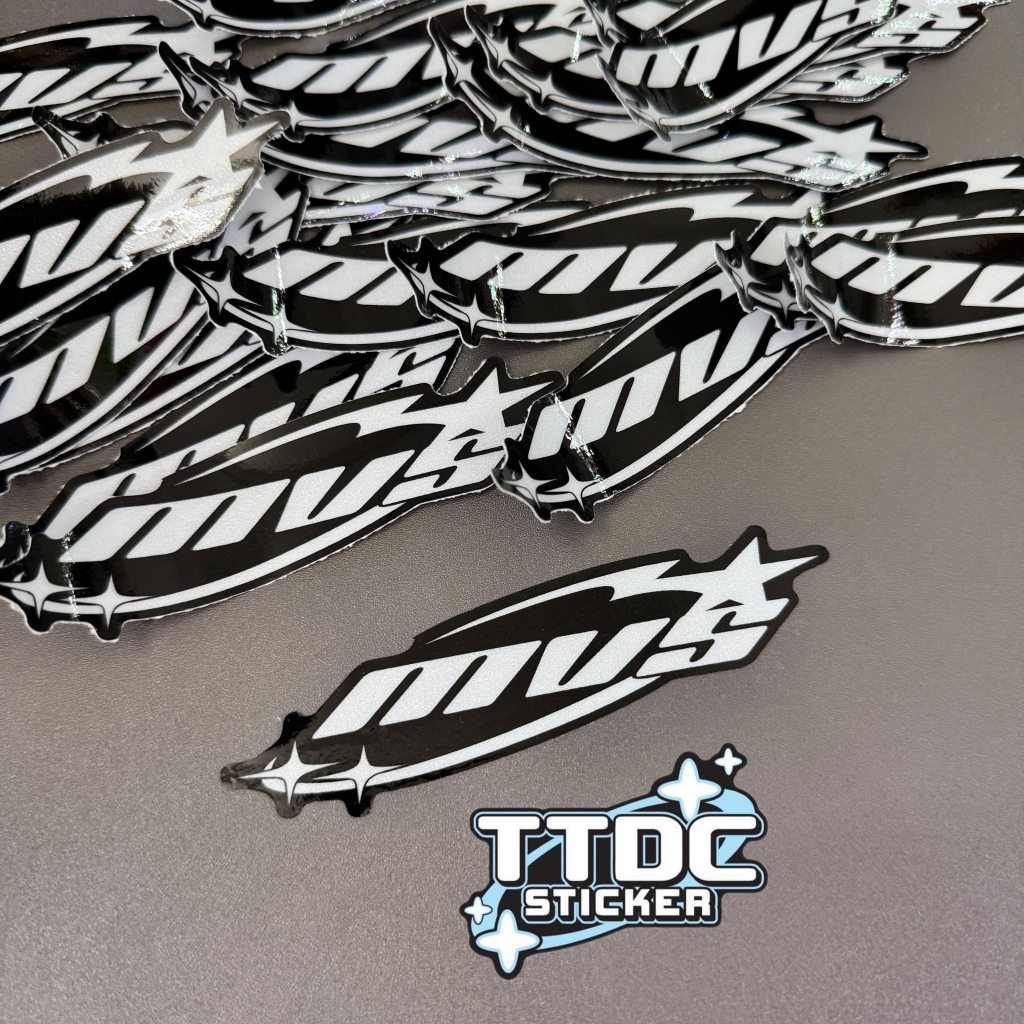[Giá 1 tem] Tem Logo Sticker Phản quang Mvs 8cm