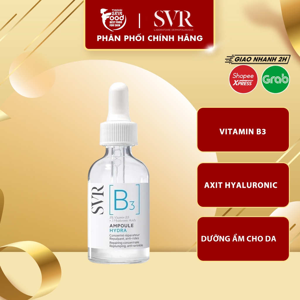 Serum SVR dưỡng ngăn ngừa nếp nhăn, phục hồi da và dưỡng ẩm SVR B3 Ampoule Hydra 30ml