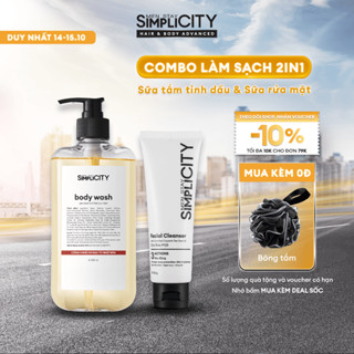 Combo Sữa rửa mặt 3 tác động 100g & Sữa tắm tinh dầu hỗ trợ giảm mùi 500ml