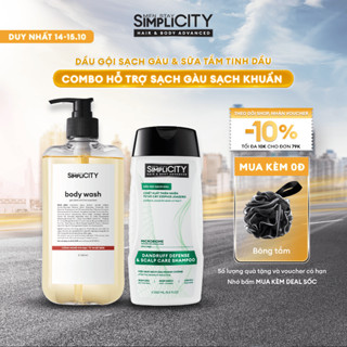 Combo Sữa tắm tinh dầu hỗ trợ giảm mùi 500ml & Dầu gội hỗ trợ sạch gàu 250ml
