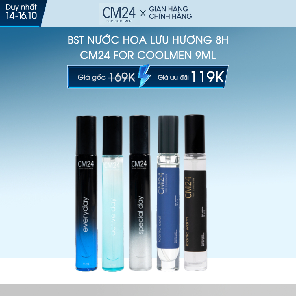 Nước Hoa Cho Nam Phong Cách Nam Tính, Mạnh Mẽ Lưu Hương Lâu 8 Tiếng CM24 by Coolmate 9ml