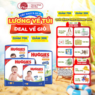 Tã bỉm quần Huggies Skincare Mega Jumbo M106/L96+8/XL84+4/XXL76+4 với tràm trà dịu da - nepshop1