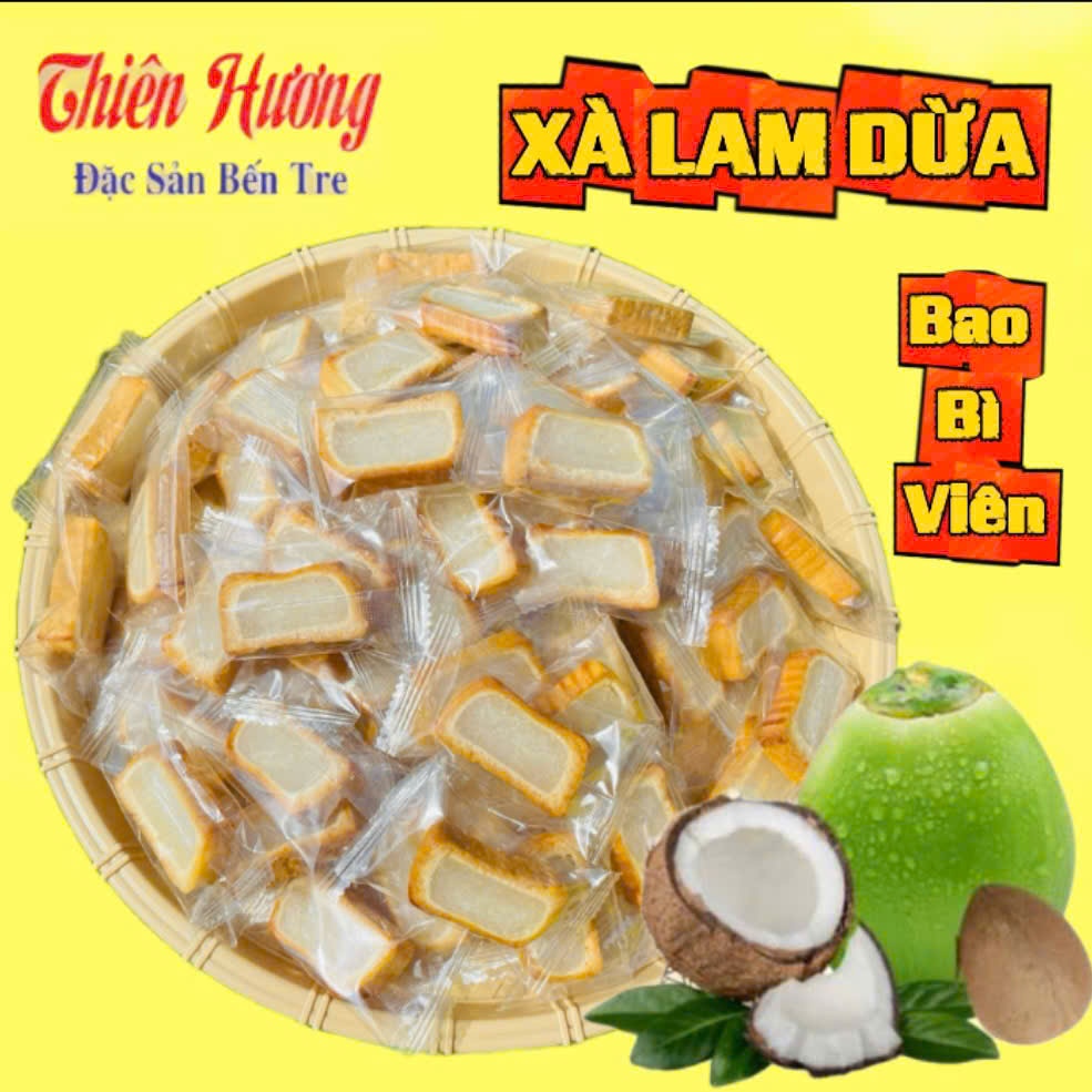Bánh Xà Lam Dừa Dẻo - Bao Bì Riêng - Đặc Sản Bến Tre