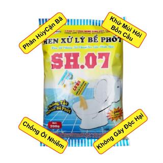 [Mua Sỉ] - Gói Sinh Học Phòng Tắc Nghẽn Hầm Cầu SH07,  Khử Mùi Hôi, Làm Tiêu Phân Gói 200g