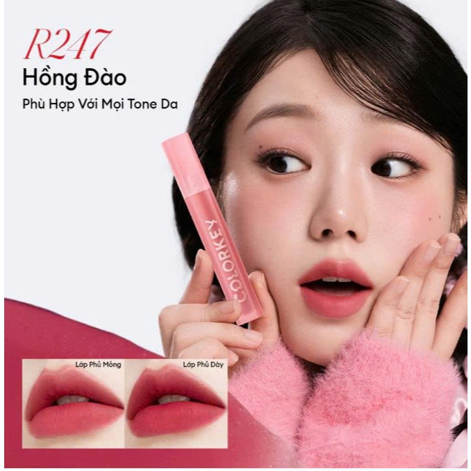 [Hàng Chính Hãng] Son Kem Lì Colorkey Airy Velvet Lip Lacquer 3g Chất Son Mịn Mượt Bền Màu Lâu Trôi | BigBuy360 - bigbuy360.vn