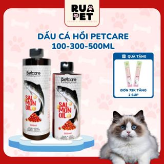   100ML-300ML-500ML  Dầu Cá Hồi PETCARE 5000MG OMEGA 3 Dưỡng Lông Hỗ Trợ Tiêu Hoá Cho Chó Mèo 