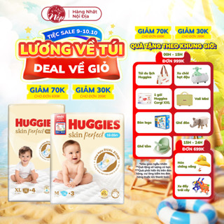 [DK] Tã bỉm quần Huggies Skin Perfect M76/ L66/ XL58/ XXL54/ M102/L92/XL76/XXL68giảm kích ứng da cho bé - nepshop1