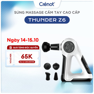 Súng massage cầm tay cao cấp Crenot Thunder Z6 máy massage gun mini mát xa toàn thân đấm lưng cổ vai gáy