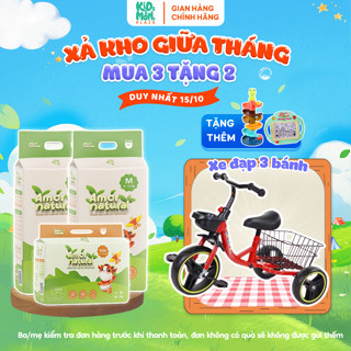 (3A) [TẶNG XE ĐẠP 3 BÁNH] COMBO 3 BỊCH tã/bỉm quần/dán Amor Natural thoáng khí, ngừa hăm đủ size NB/S/M/L/XL/2XL/3XL/4XL