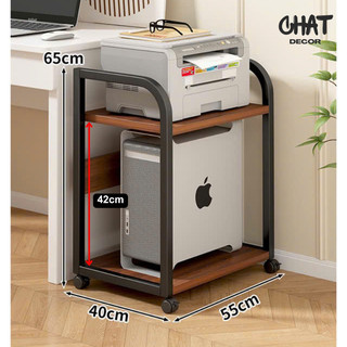 Kệ sắt 2 tầng 3 tầng để máy in case PC máy tính Kệ để đồ nhà bếp chịu lực tốt có bánh xe tiện lợi Chat Decor 
