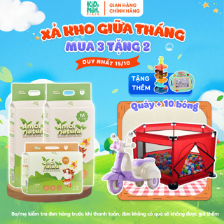 (3A) [COMBO TINH NGHỊCH] COMBO 3 bịch tã/bỉm Amor Natural Việt mỏng thoáng ngừa hăm đủ size NB tới 4XL