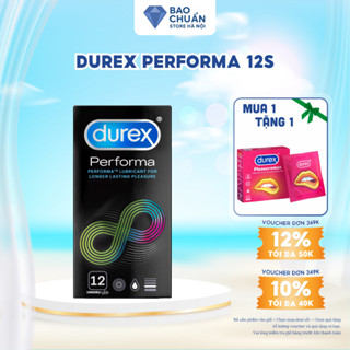 [MUA 1 TẶNG 1][GIAO HỎA TỐC]Bao Cao Su Durex Performa 12s Nhiều Gel Làm Mát Kéo Dài Thời Gian Eo Thắt Chống Trượt 52mm