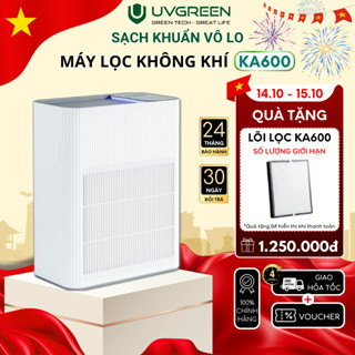 [TẶNG LỌC 1250K] Máy Lọc Không Khí Diệt Khuẩn UVGREEN KA600 60m2-UVC LED, Lõi HEPA H13, Ion Âm Bảo Hành 24T