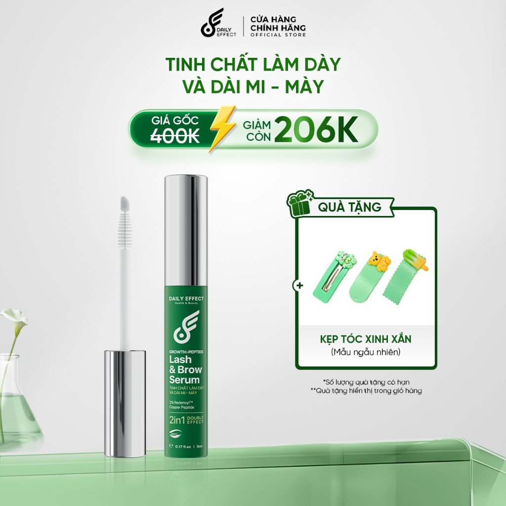 [Tinh Chất Làm Dày Và Dài Mi - Mày] Daily Effect Growth - Peptide Lash & Brow Serum (5ml)