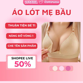 Áo Ngực Định Hình Vòng 1 Sau Sinh Lysava Chất Cotton, Áo Lót Bầu Cúc Ngực Mở Không Gọng Bigsize AL3