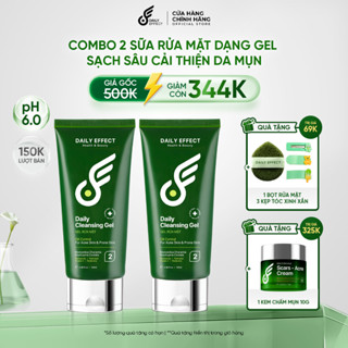 BỘ ĐÔI X2 Sữa Rửa Mặt 120ml Daily Effect: Sạch Sâu Gấp Đôi  - Làm Sạch Sâu Bụi Bẩn Dầu Nhờn & Kiểm Soát Vi Khuẩn Gây Mụn