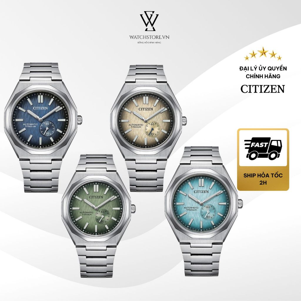 [Chính Hãng] Đồng Hồ Cơ Nam Citizen Zenshin Mechanical NK5020 Kính Sapphire 40.5mm Super Titanium