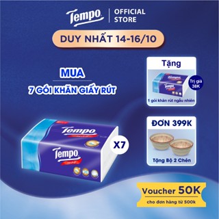 [MUA 7 GÓI TẶNG 1 GÓI GIẤY RÚT] Khăn Giấy Rút Cao Cấp Tempo - 4 Lớp Bền Dai, An Toàn Cho Da - Thương hiệu