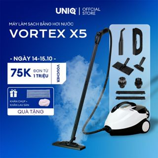 Máy vệ sinh hơi nước nóng UNIQ Vortex X5 2000W 1.5L xịt rửa lau nhà đa năng khử trùng diệt khuẩn nội thất ô tô bếp sofa