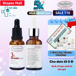 Serum sáng da IntelDerm 3% - Chuyên cấp ẩm phục hồi và mờ thâm nám Tranexamic Acid Serum 30ml