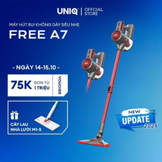 Máy hút bụi cầm tay không dây UNIQ Free A7 chính hãng đa năng hút bụi mini giường nệm ô tô ghế sofa
