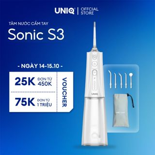 Máy tăm nước UNIQ SONIC S3 vệ sinh răng miệng tam nuoc mini nhỏ gọn cầm tay tăm nước du lịch chống thấm nước