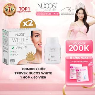 [2 Hộp] TPBVSK Viên Uống Trắng Da Nucos White Hỗ Trợ Mờ Thâm Nám Sáng Da Chống Nắng [2Hộp x60 viên]