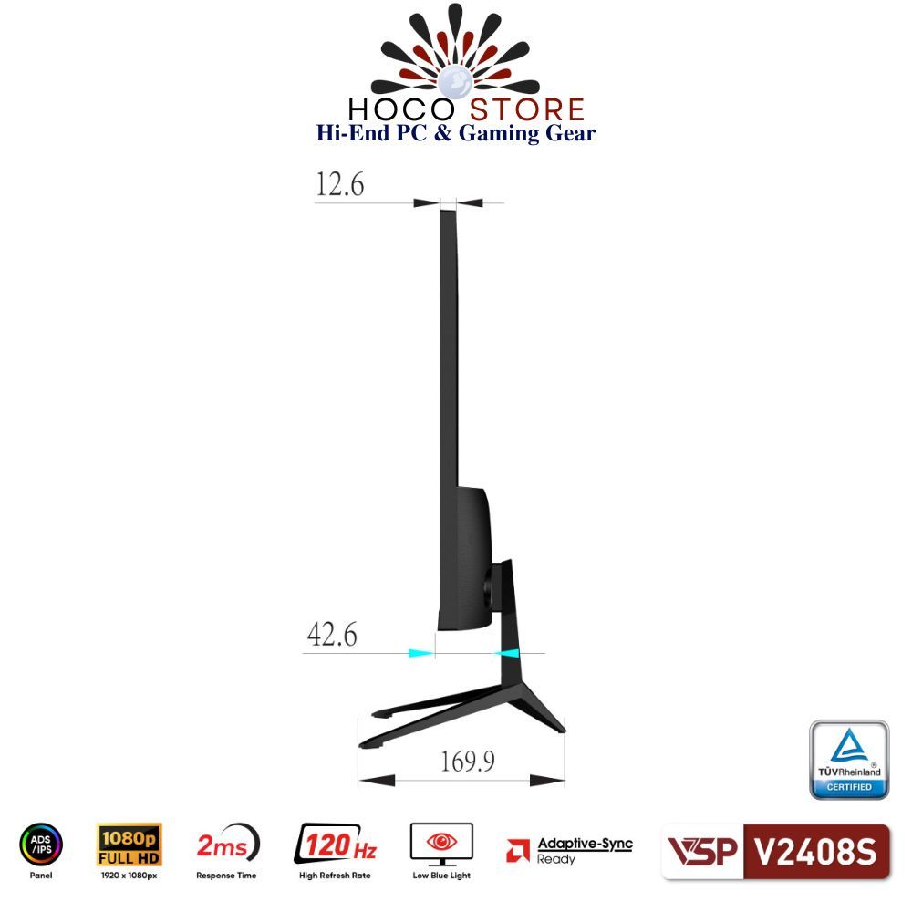 Màn hình VSP V2408S 24inch IPS 120Hz 2ms – Viền mỏng, màu đẹp, bảo hành 36 tháng | Hoco PC | BigBuy360 - bigbuy360.vn