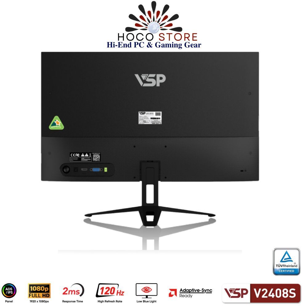 Màn hình VSP V2408S 24inch IPS 120Hz 2ms – Viền mỏng, màu đẹp, bảo hành 36 tháng | Hoco PC | BigBuy360 - bigbuy360.vn