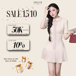 Váy Thiết Kế Chính Hãng, Váy Công Sở, Tiểu Thư Thanh Lịch Dáng Xếp Ly Ôm Eo Tôn Dáng Nhẹ Nhàng V1237 Medechill