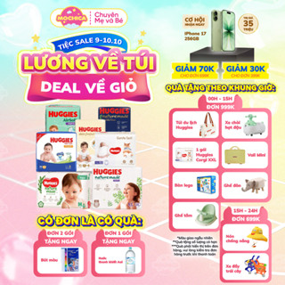 [TỔNG] Tã Bỉm Quần/Dán HUGGIES siêu cao cấp Platinum Nature Made đầy đủ size - Mochica