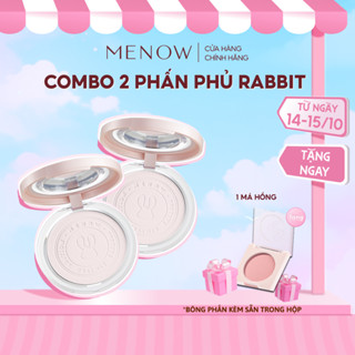COMBO 2 Phấn phủ nén làm đều màu da MENOW Rabbit Compact Powder 8.5gr x2