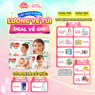 [TÃ DÁN] Bỉm HUGGIES siêu cao cấp Platinum Nature Made size NB60/S82/M64/L54_Mochica