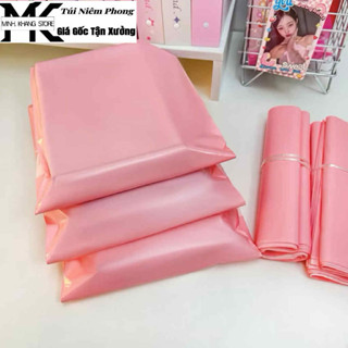 {1KG} Túi Gói Hàng Niêm Phong Hồng Pastell , Túi Gói Hàng Niêm Phong Minh Khang, Siêu Dai, Siêu Dính