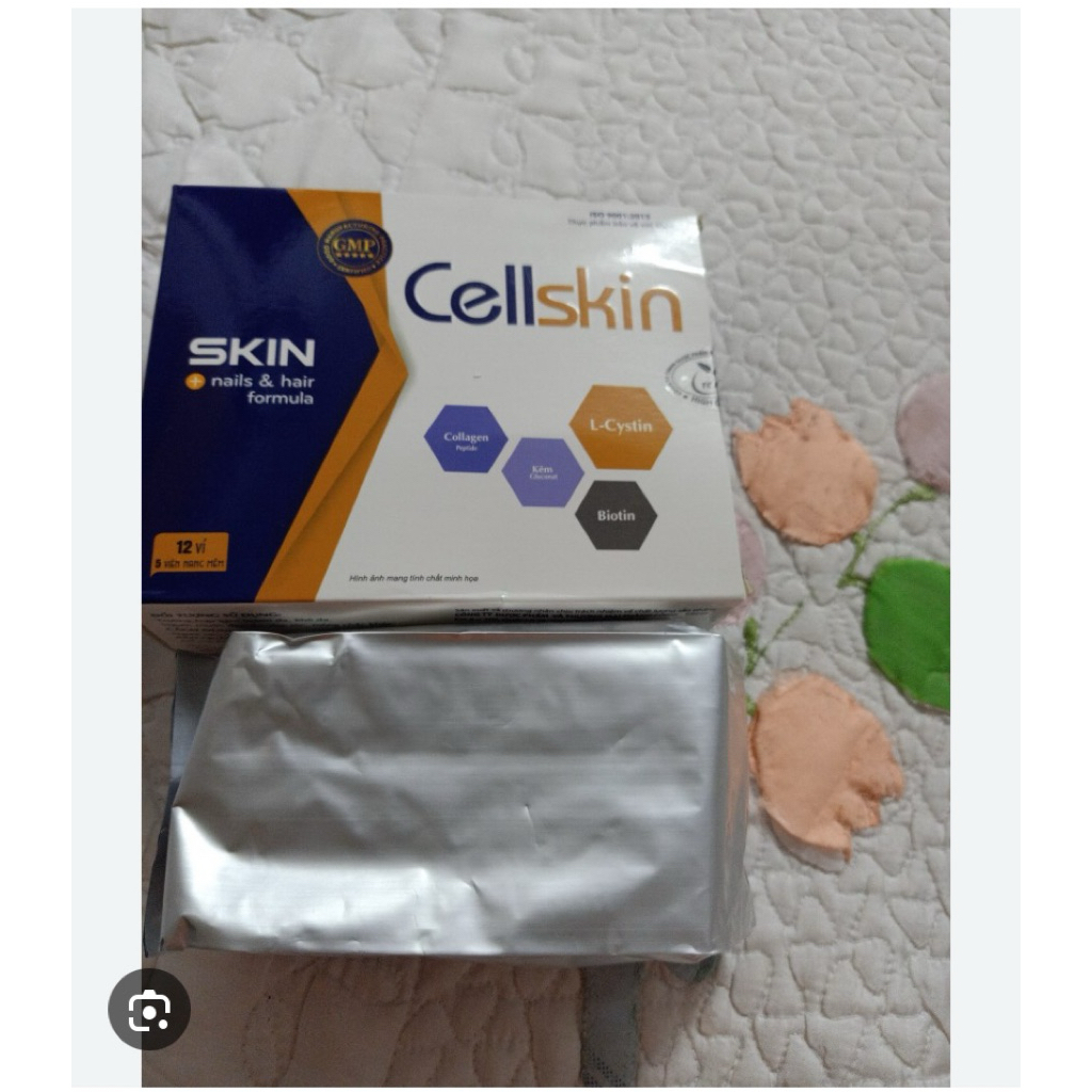 VIÊN UỐNG ĐẸP DA , GIÚP GIẢM THÂM NÁM , NGĂN NGỪA TÓC GÃY RỤNG -CELLSKIN ( HỘP 60 VIÊN )