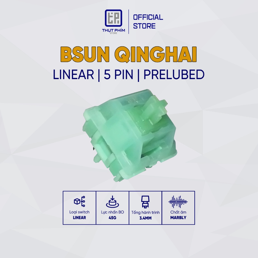 Switch BSUN Qinghai Công tắc bàn phím cơ Linear 45g Marbly Thụt Phím Store