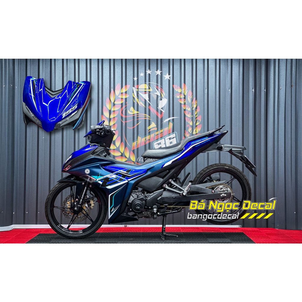 tem rời chữ zin ex 155 tem dán xe exciter 155 xám xanh gp 2024 tem rời 3 lớp