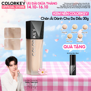 Kem Nền COLORKEY Dạng Lỏng Chân Ái Cho Da Dầu Cho Lớp Trang Điểm Lì Mỏng Nhẹ và Lâu Trôi 30g